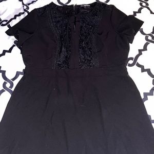 Karl Lagerfeld Black Short Sleeve Midi Dress